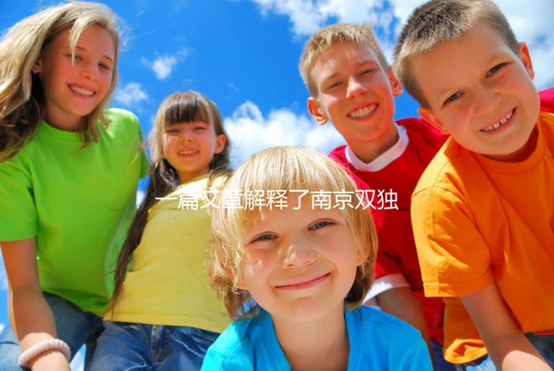 一篇文章解釋了南京雙獨二胎政策如果符合條件，可以申請補(bǔ)貼