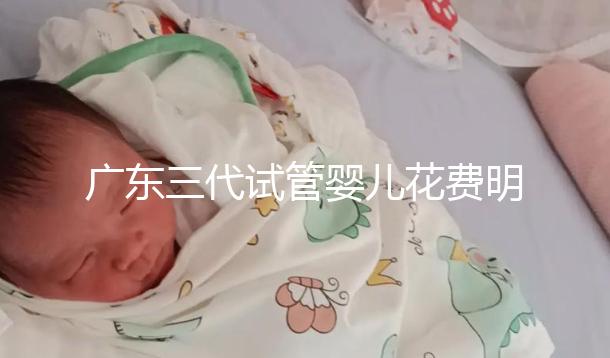 廣東三代試管嬰兒花費明細：8-15萬元，2025價格構成公布