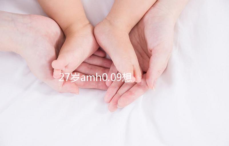 27歲amh0.09想自然懷孕概率很小,有排卵不如做試管!